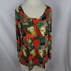 Lularoe Evil Queen Split Personality Long Sleeves Shirt Size S